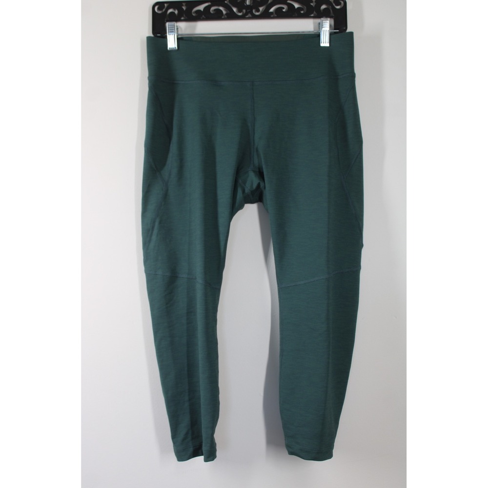Outdoor Voices L Green TechSweat 7/8 Leggings Cropped Yoga Fitness Activewear